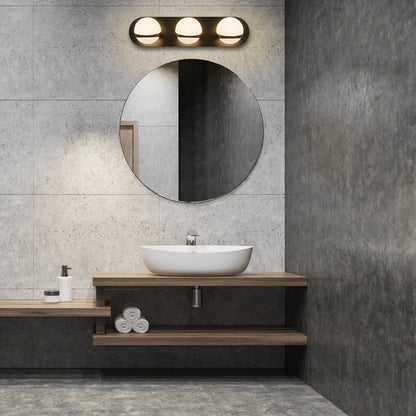 Rovigo Bath Vanity Light in bathroom.