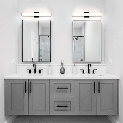 Ruvo LED Bath Vanity Light in bathroom.