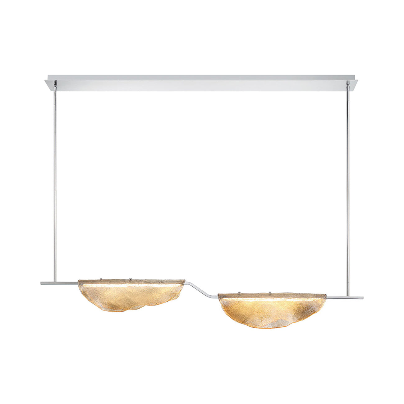 Savona Linear LED Chandelier in Amber (2-Light).
