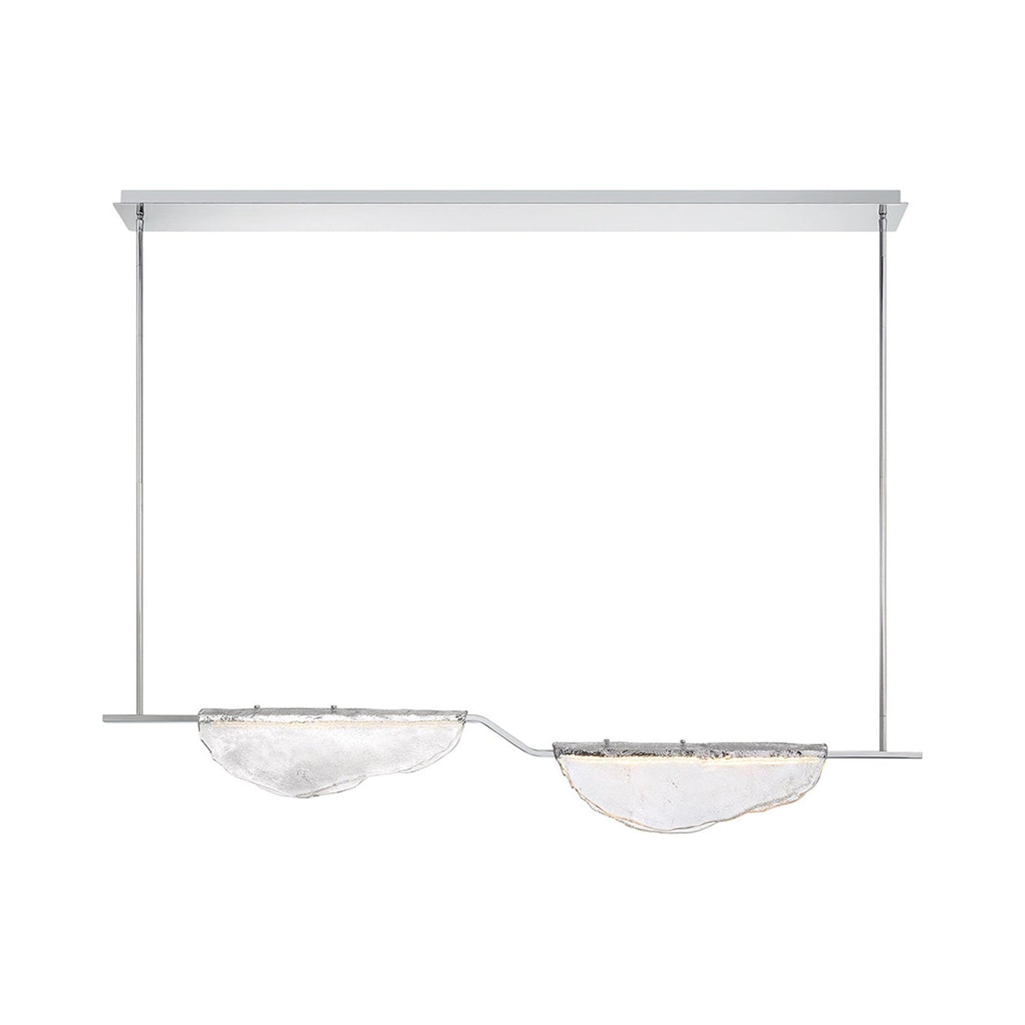 Savona Linear LED Chandelier in Clear (2-Light).