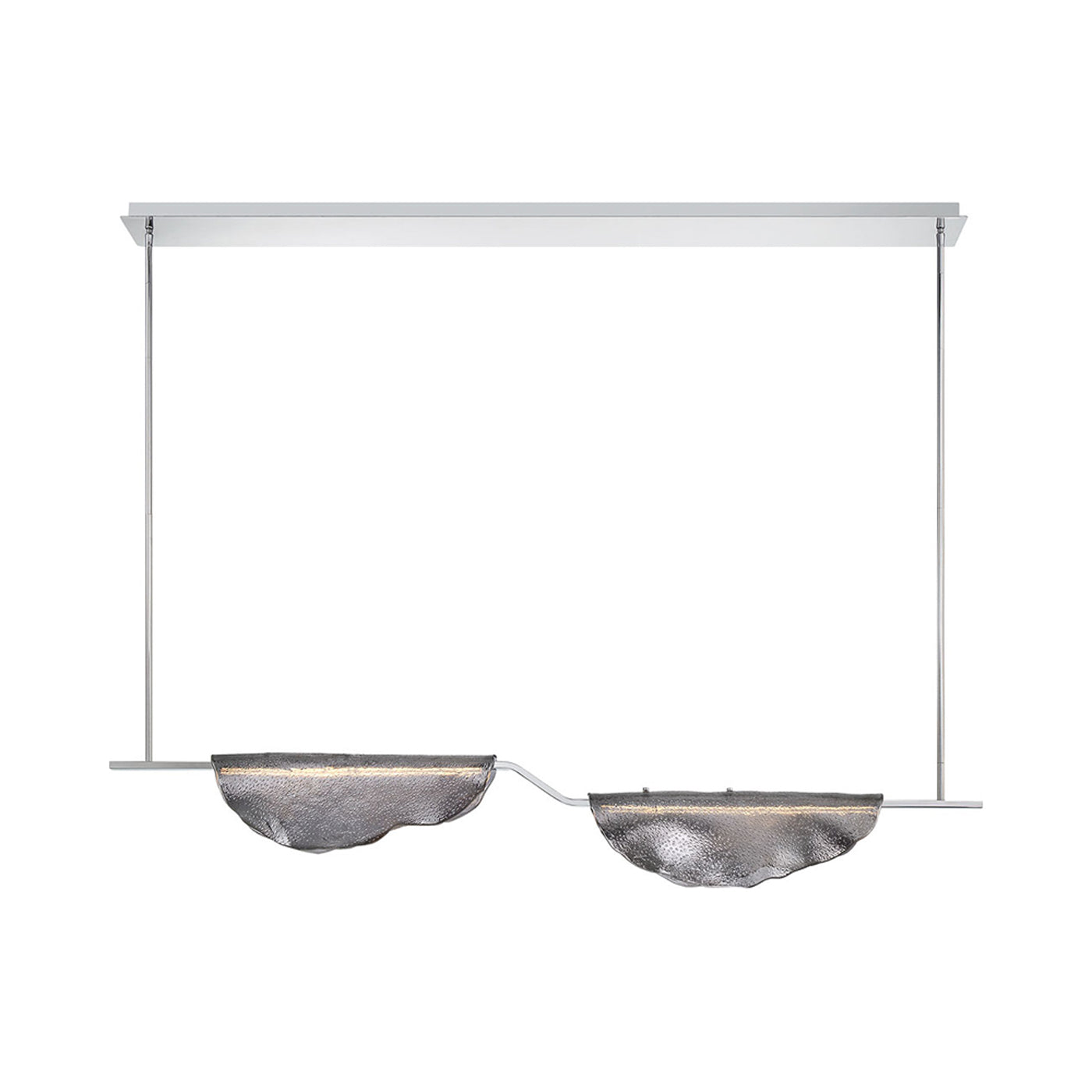 Savona Linear LED Chandelier in Smoke (2-Light).