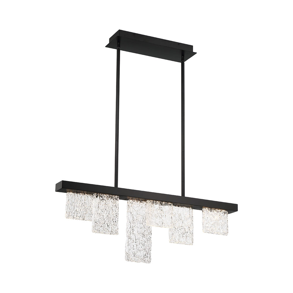 Siena Linear LED Chandelier in Brushed Black (6-Light).