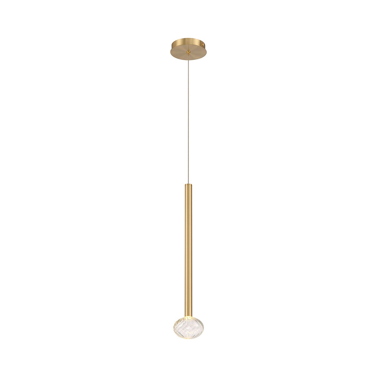 Soffio LED Pendant Light in Brushed Gold.
