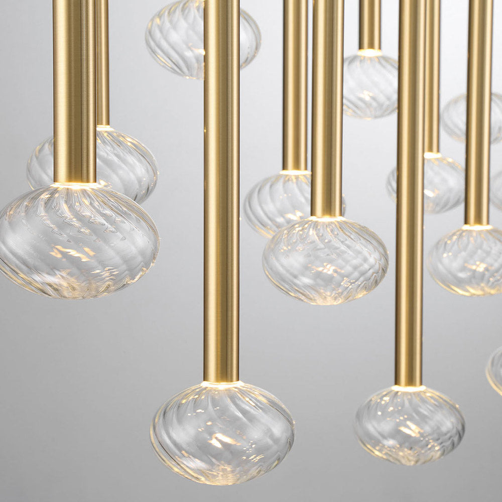 Soffio Round LED Chandelier in Detail.