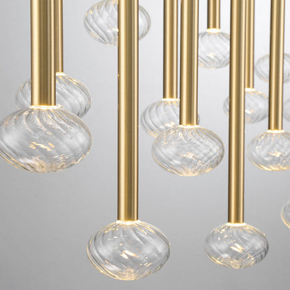 Soffio Round LED Chandelier in Detail.
