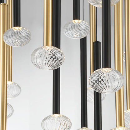 Soffio Round LED Chandelier in Detail.