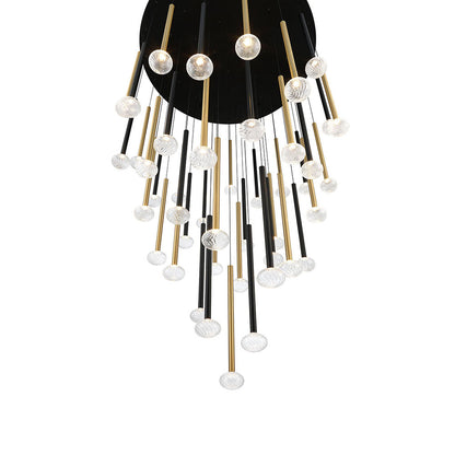 Soffio Round LED Chandelier in Detail.