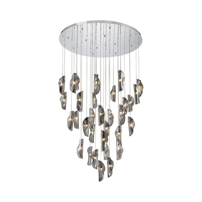 Sorrento Grand Chandelier in Chrome/Smoke (32-Light).
