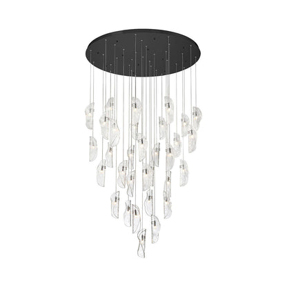 Sorrento Grand Chandelier in Matte Black/Clear (32-Light).