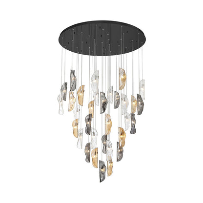 Sorrento Grand Chandelier in Matte Black/Mixed (32-Light).