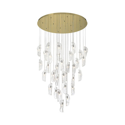 Sorrento Grand Chandelier in Plated Brushed Gold/Clear (32-Light).