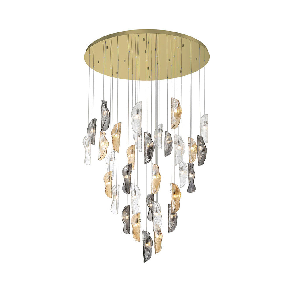Sorrento Grand Chandelier in Plated Brushed Gold/Mixed (32-Light).