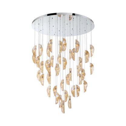 Sorrento Grand Chandelier in Chrome/Amber (45-Light).
