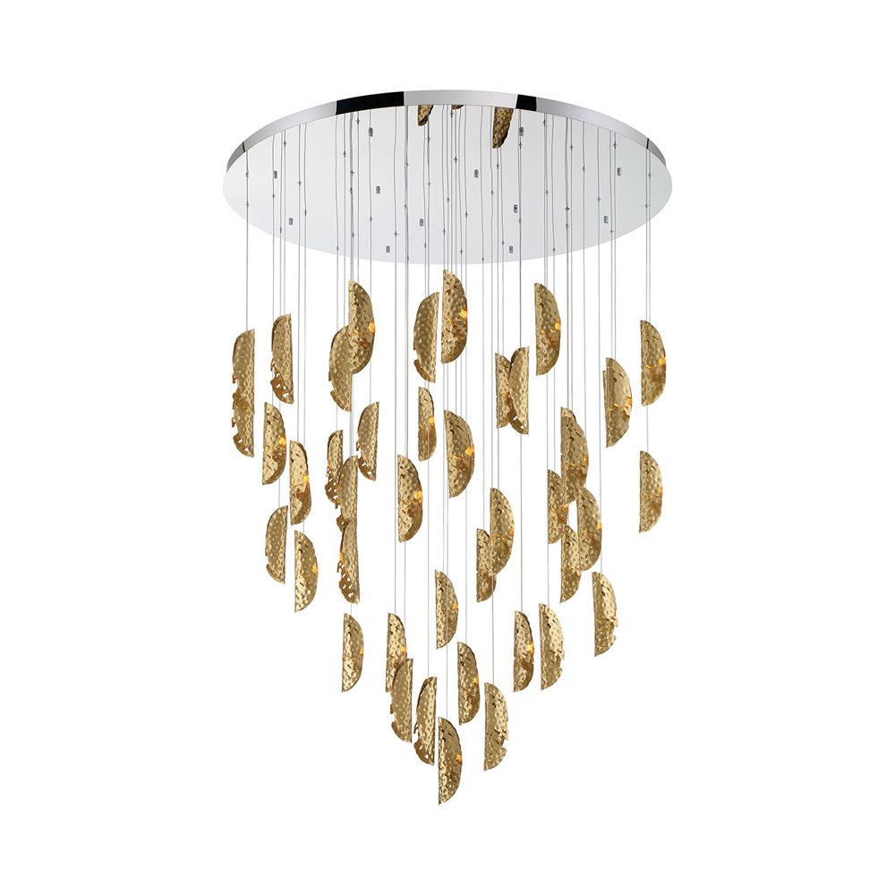 Sorrento Grand Chandelier in Chrome/Copper (45-Light).