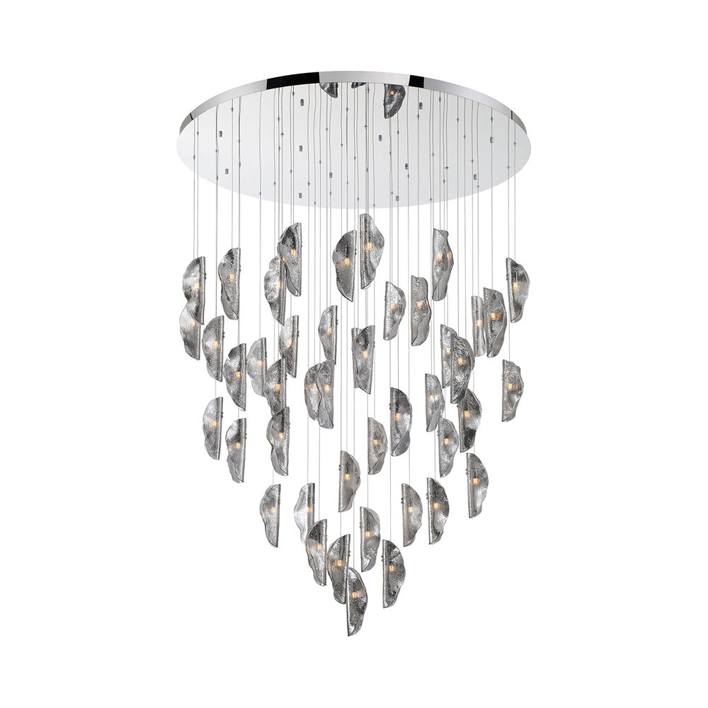 Sorrento Grand Chandelier in Chrome/Smoke (45-Light).