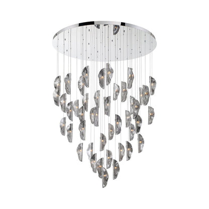 Sorrento Grand Chandelier in Chrome/Smoke (45-Light).