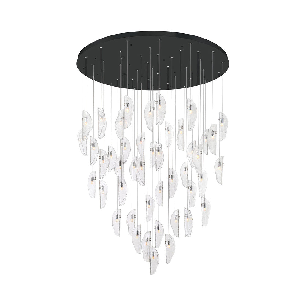 Sorrento Grand Chandelier in Matte Black/Clear (45-Light).