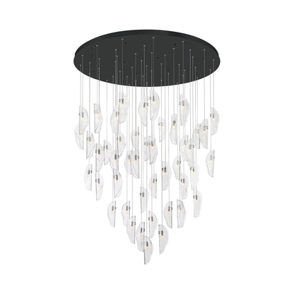 Sorrento Grand Chandelier in Matte Black/Clear (45-Light).