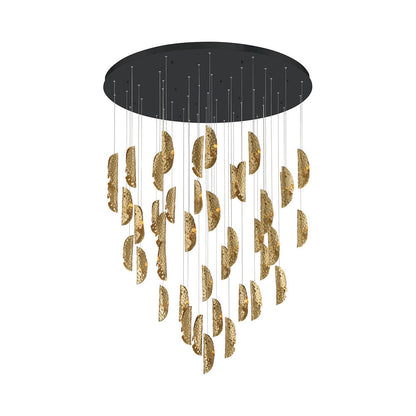 Sorrento Grand Chandelier in Matte Black/Copper (45-Light).
