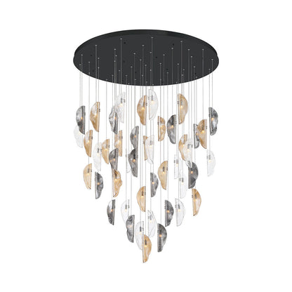Sorrento Grand Chandelier in Matte Black/Mixed (45-Light).