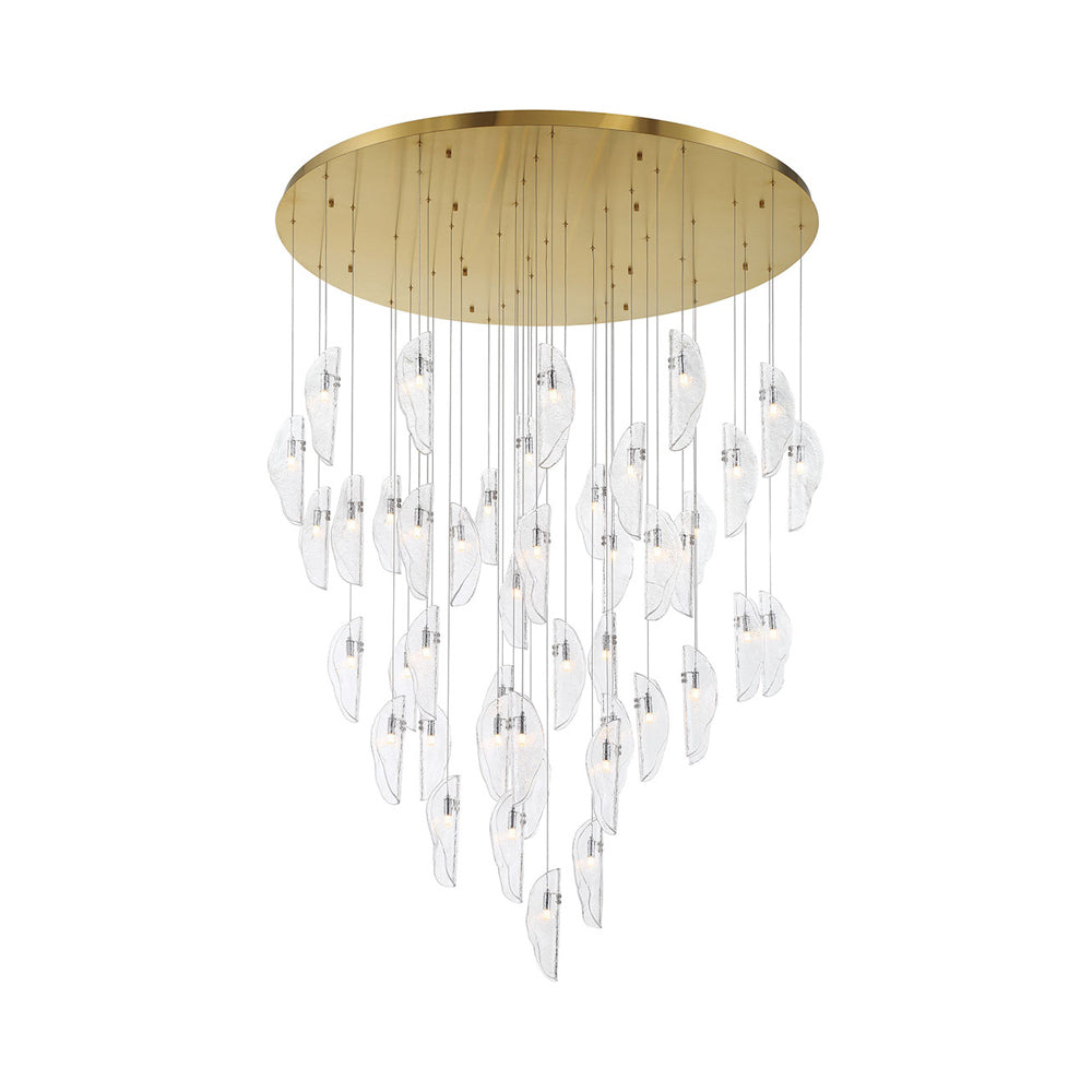 Sorrento Grand Chandelier in Plated Brushed Gold/Clear (45-Light).
