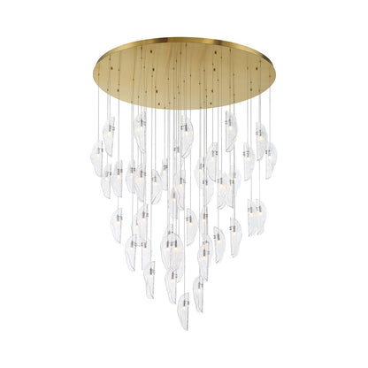 Sorrento Grand Chandelier in Plated Brushed Gold/Clear (45-Light).