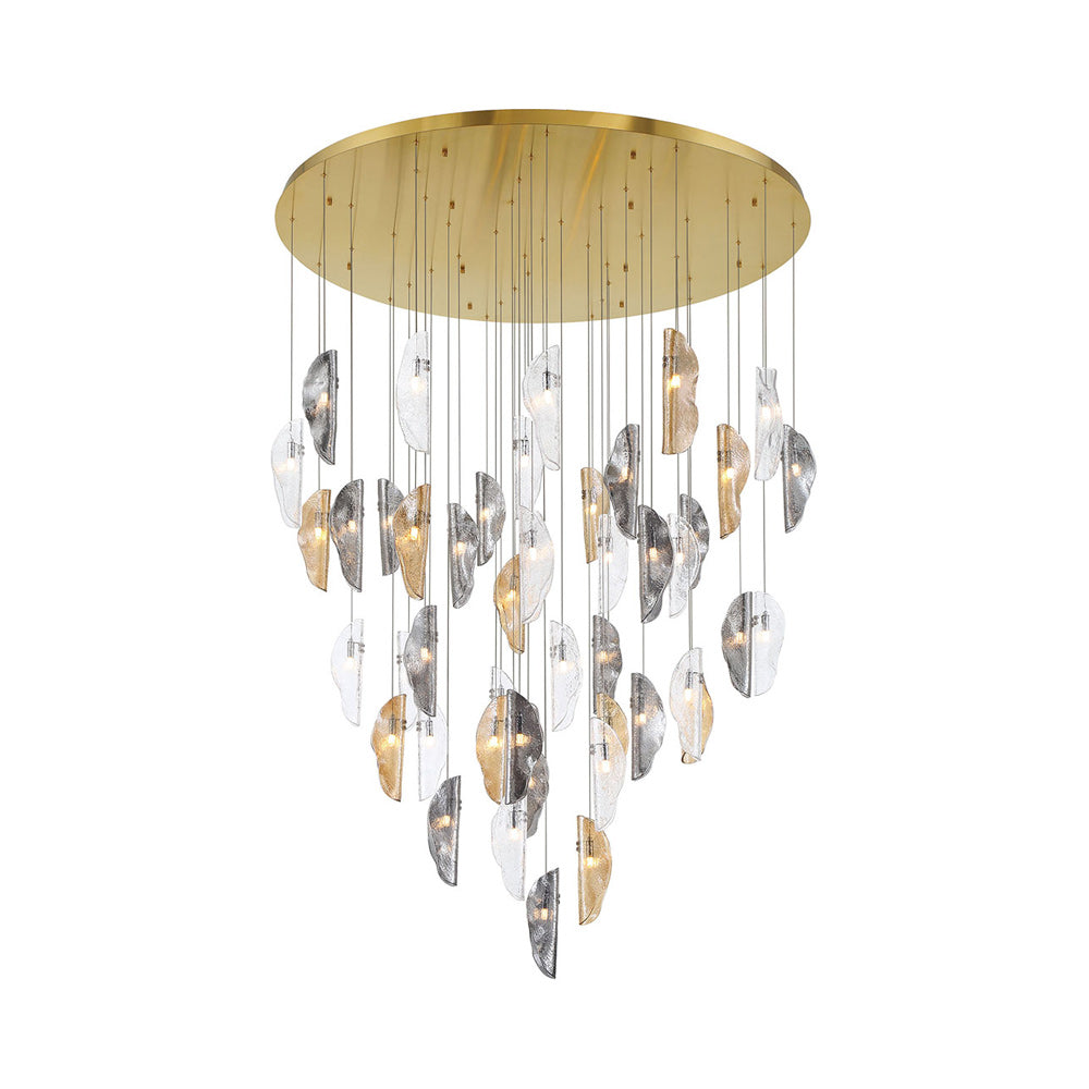 Sorrento Grand Chandelier in Plated Brushed Gold/Mixed (45-Light).