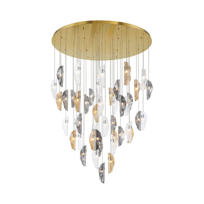 Sorrento Grand Chandelier in Plated Brushed Gold/Mixed (45-Light).