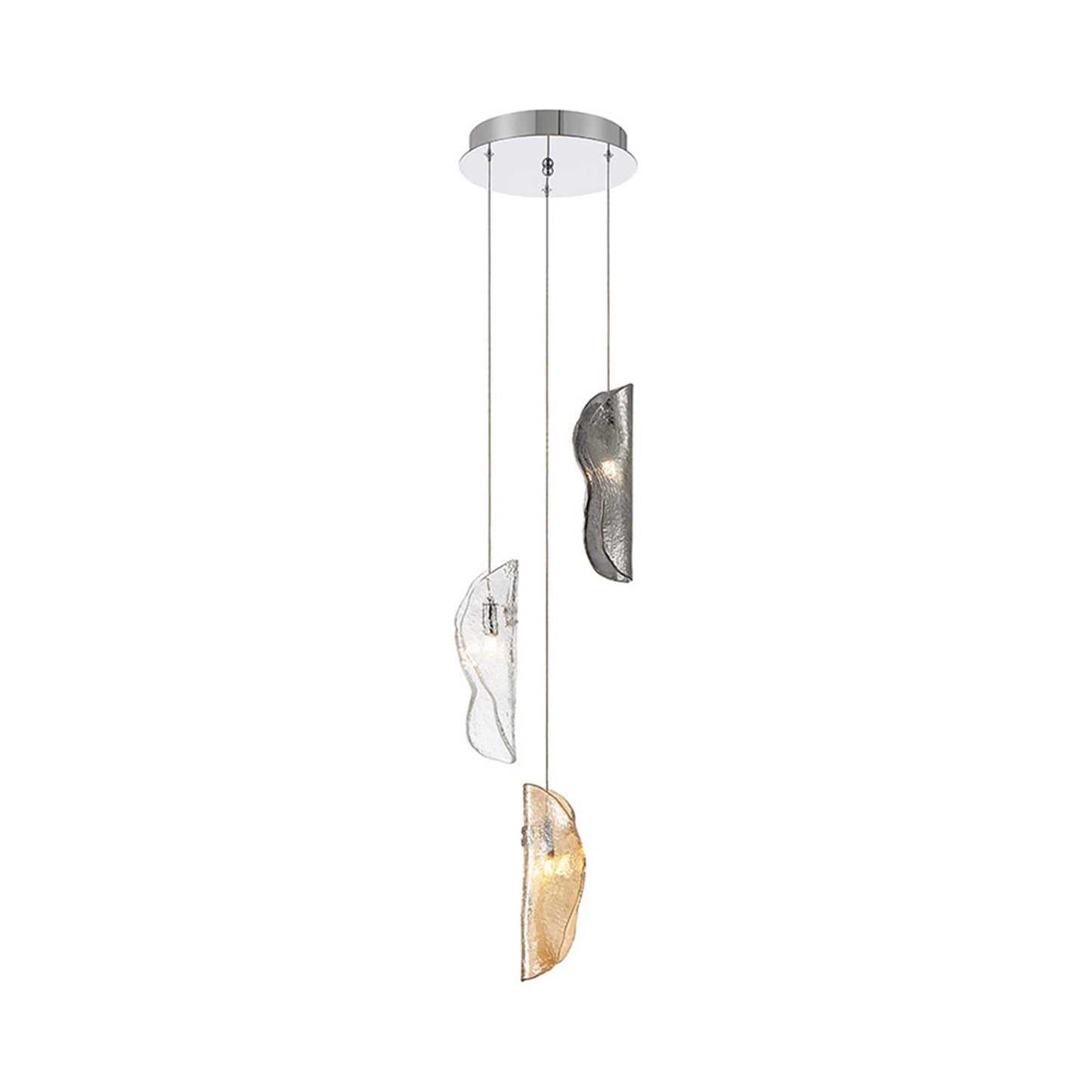 Sorrento Multi Light Pendant Light in Chrome/Mixed.