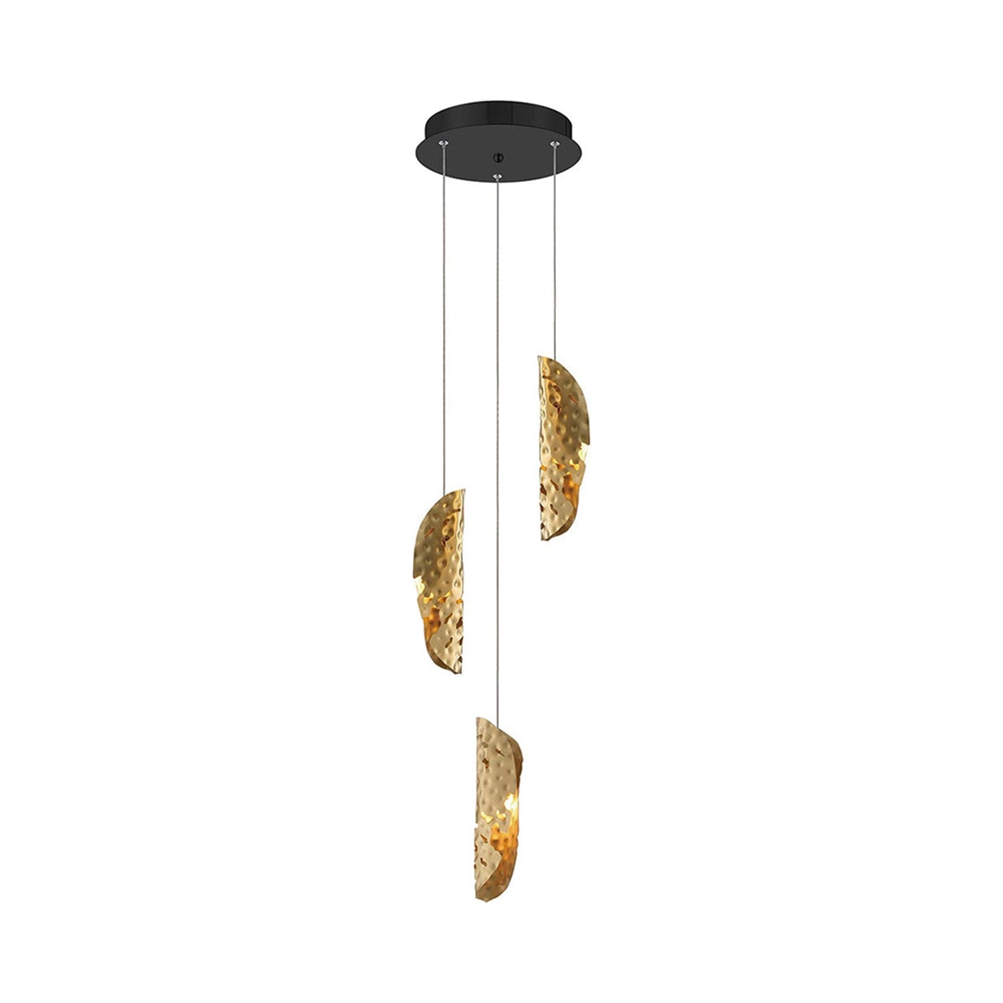 Sorrento Multi Light Pendant Light in Matte Black/Copper.