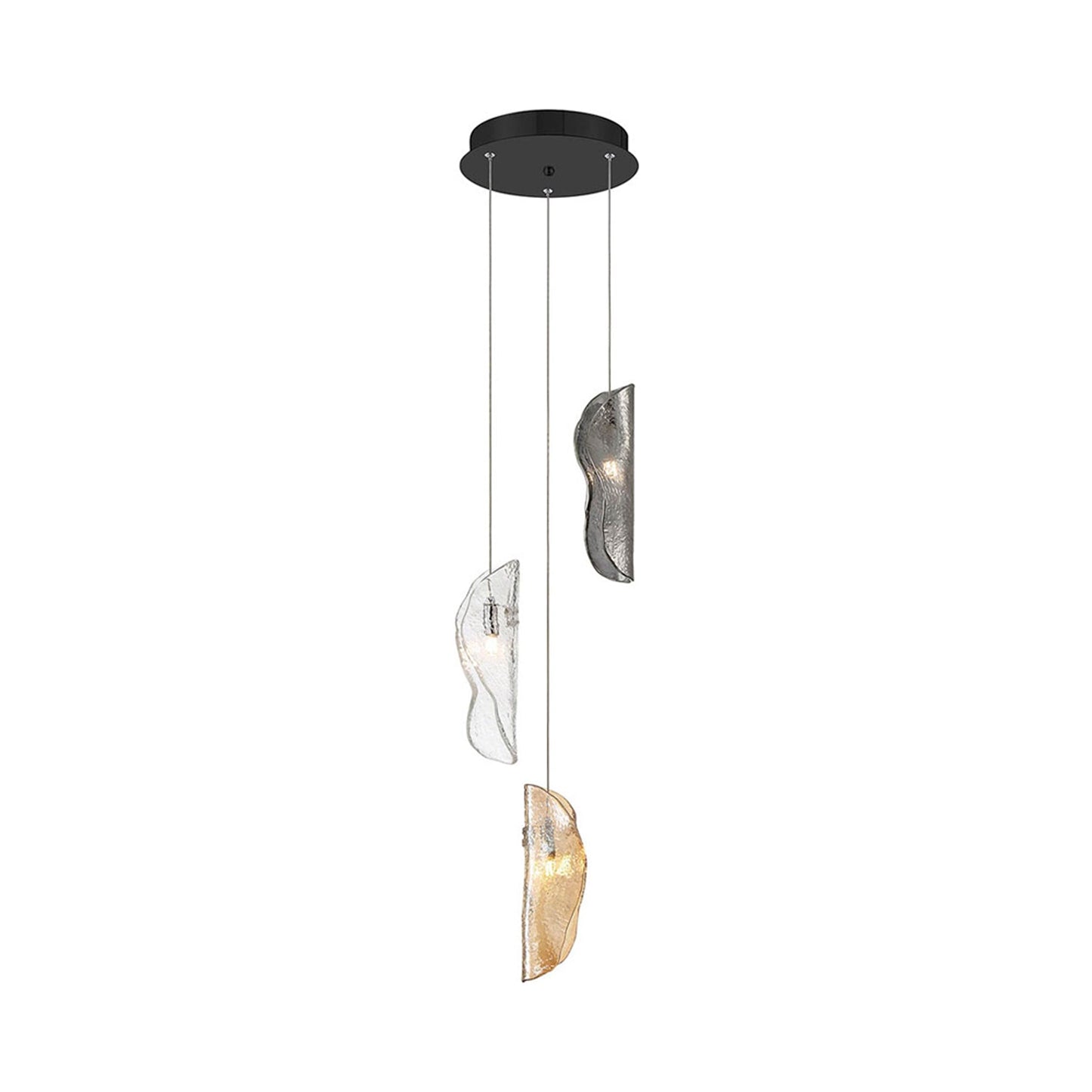 Sorrento Multi Light Pendant Light in Matte Black/Mixed.
