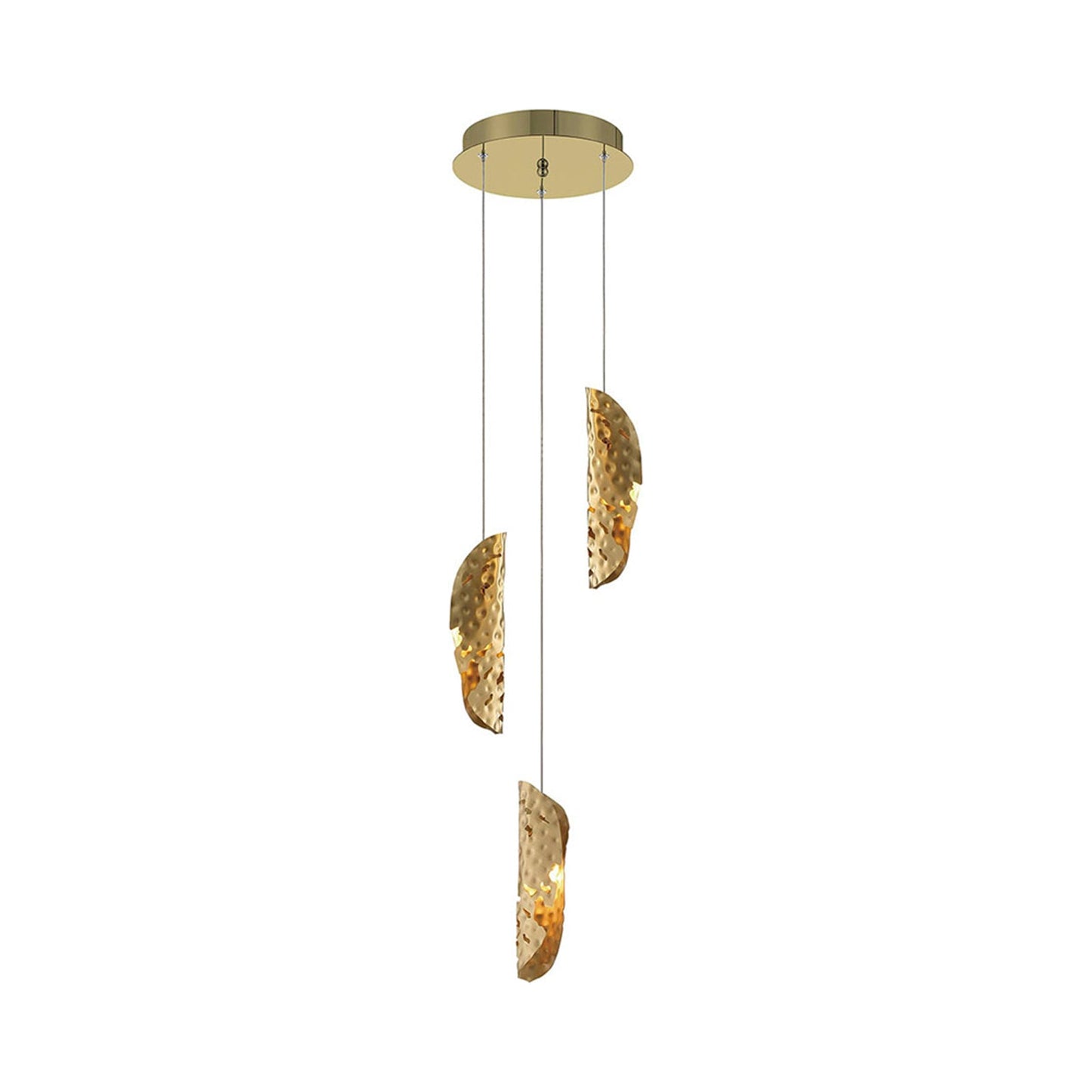 Sorrento Multi Light Pendant Light in Plated Brushed Gold/Copper.