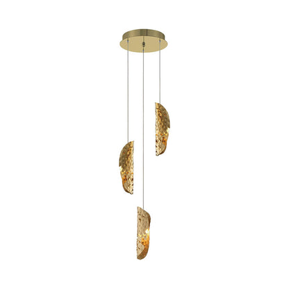 Sorrento Multi Light Pendant Light in Plated Brushed Gold/Copper.