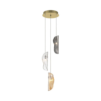 Sorrento Multi Light Pendant Light in Plated Brushed Gold/Mixed.
