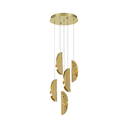 Sorrento Multi Light Pendant Light in Gold/Copper (5-Light).