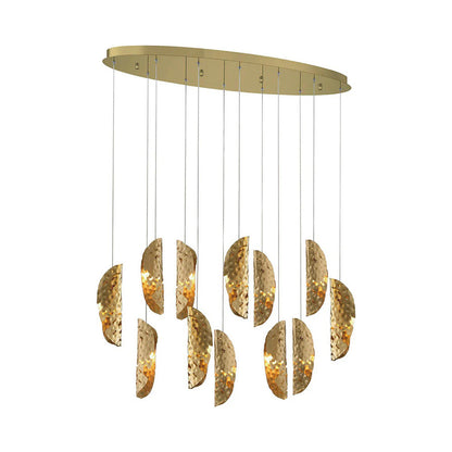 Sorrento Oval Chandelier in Gold/Copper (12-Light).