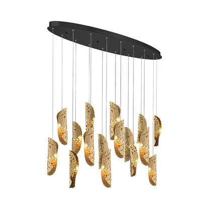 Sorrento Oval Chandelier in Black/Copper (16-Light).