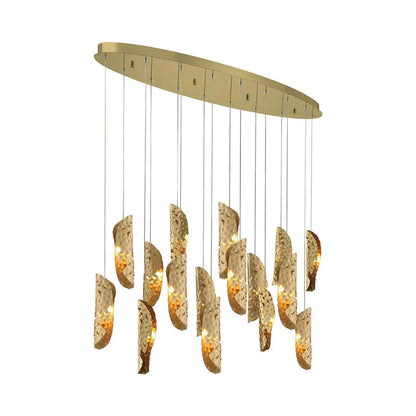Sorrento Oval Chandelier in Gold/Copper (16-Light).