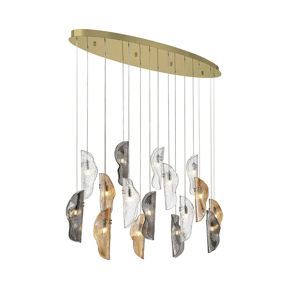 Sorrento Oval Chandelier in Gold/Mixed (16-Light).
