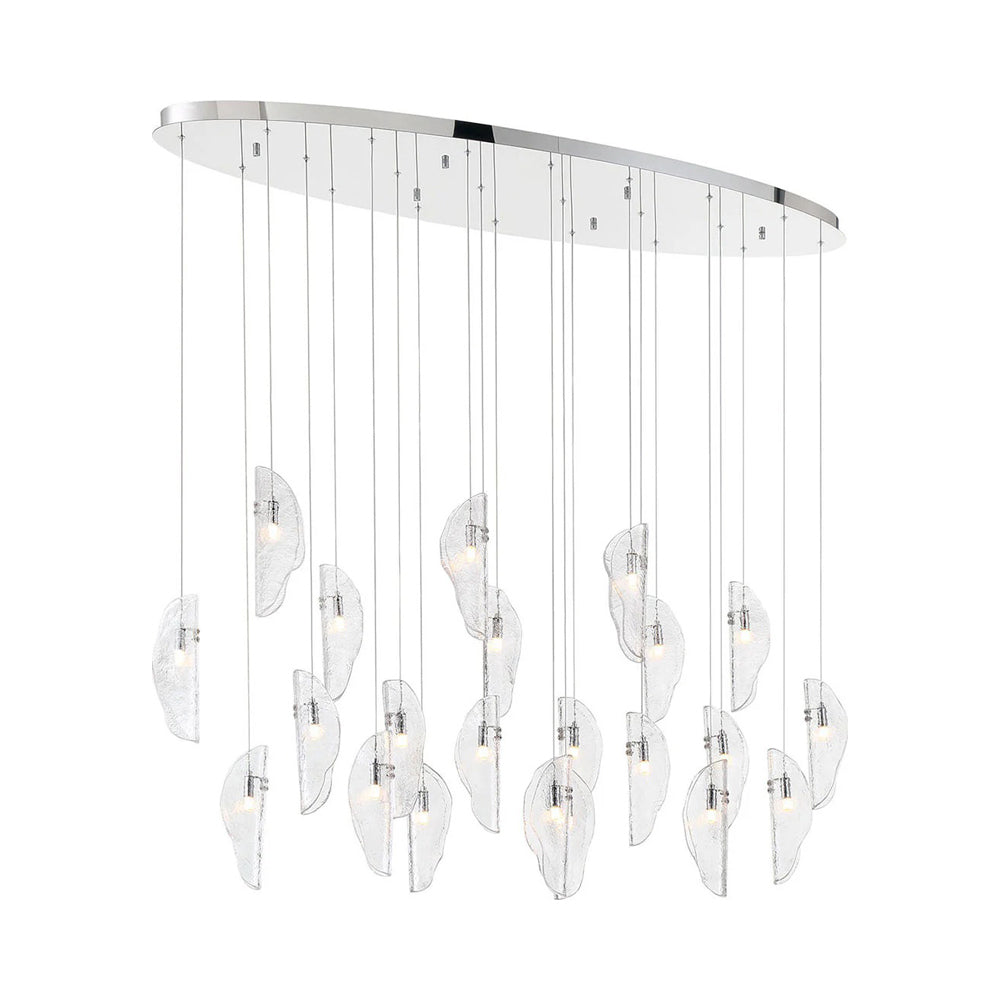 Sorrento Oval Chandelier in Chrome/Clear (22-Light).