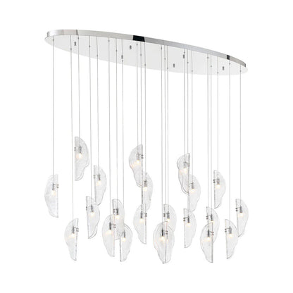 Sorrento Oval Chandelier in Chrome/Clear (22-Light).