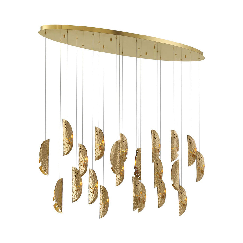 Sorrento Oval Chandelier in Plated Brushed Gold/Copper (22-Light).
