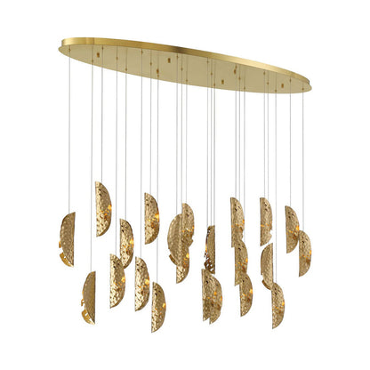 Sorrento Oval Chandelier in Plated Brushed Gold/Copper (22-Light).
