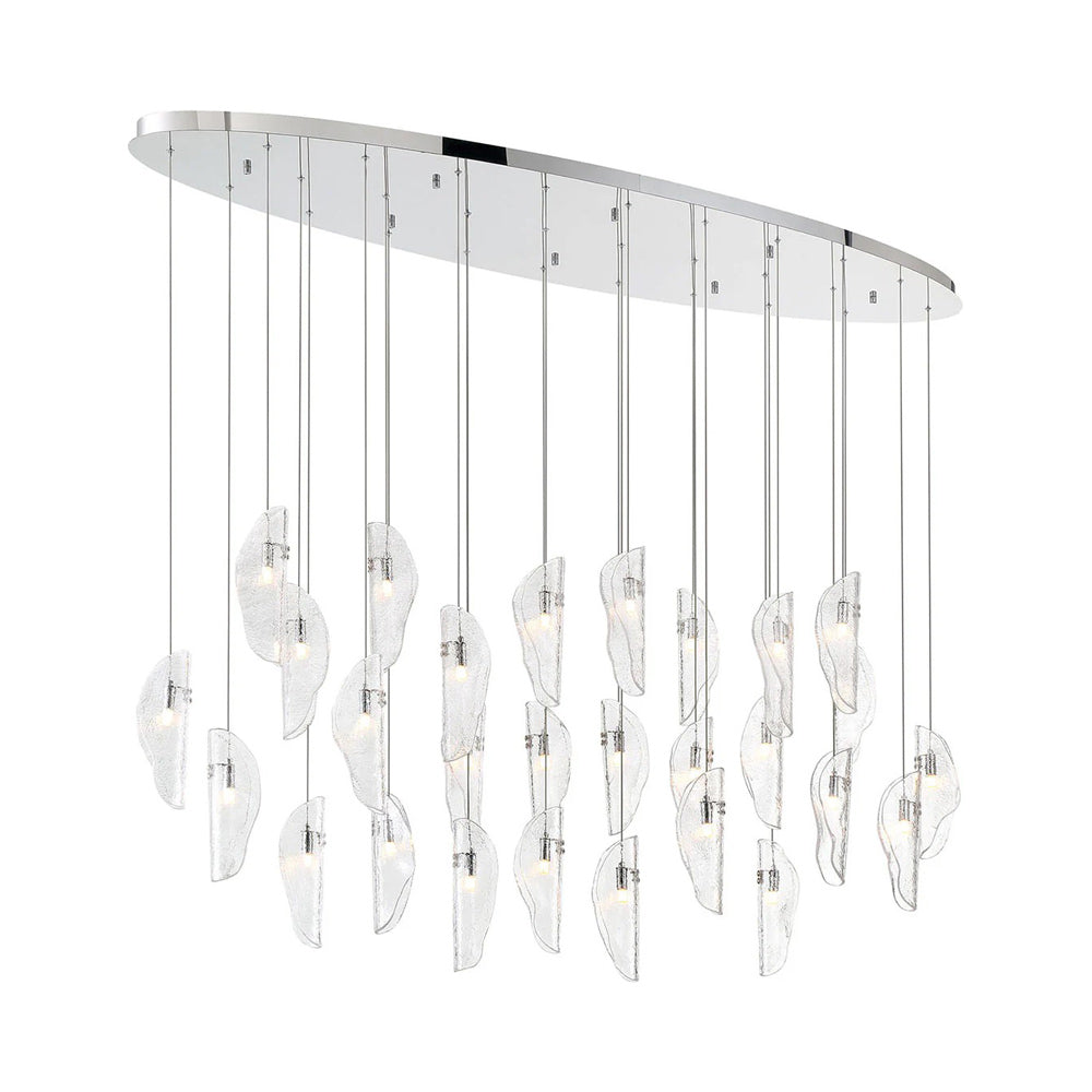 Sorrento Oval Chandelier in Chrome/Clear (28-Light).
