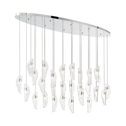 Sorrento Oval Chandelier in Chrome/Clear (28-Light).