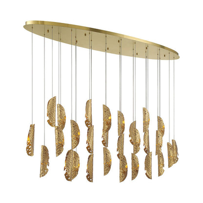Sorrento Oval Chandelier in Plated Brushed Gold/Copper (28-Light).