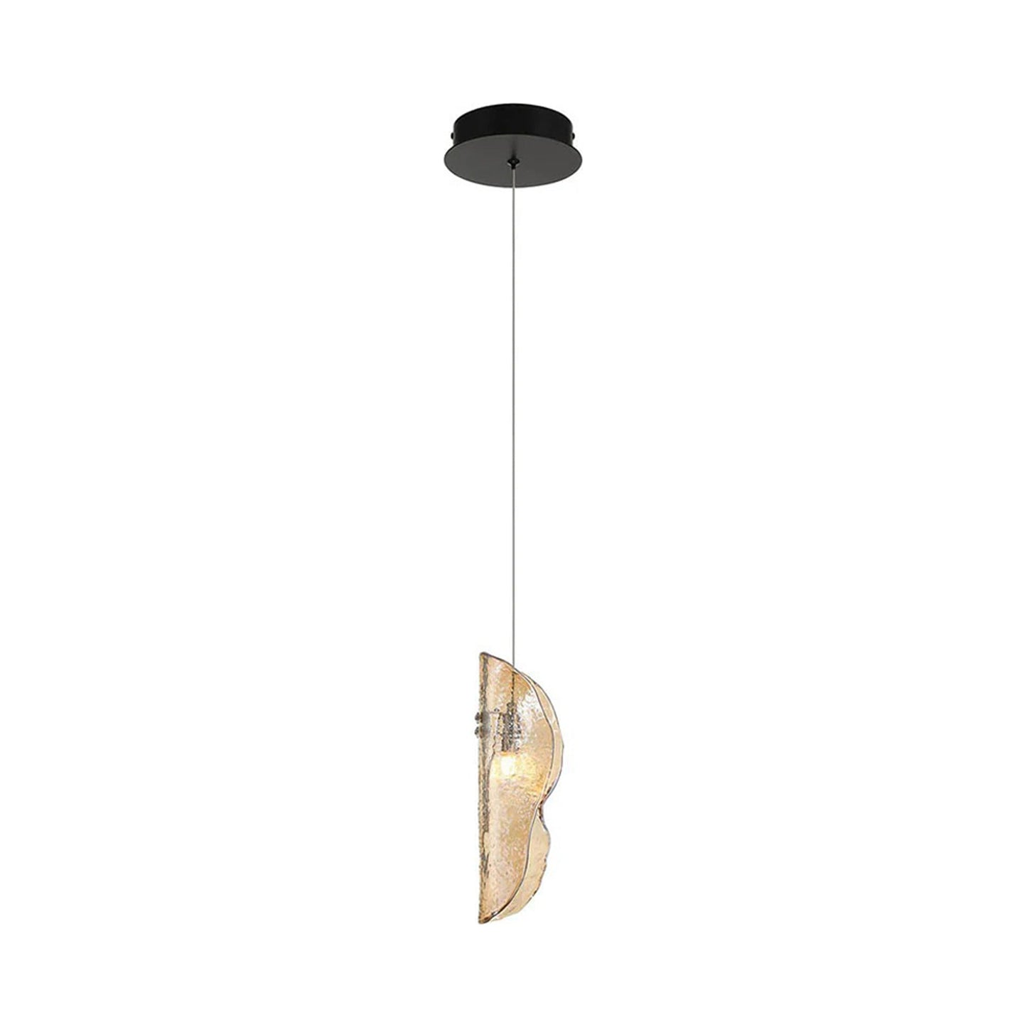 Sorrento Pendant Light in Black/Amber.