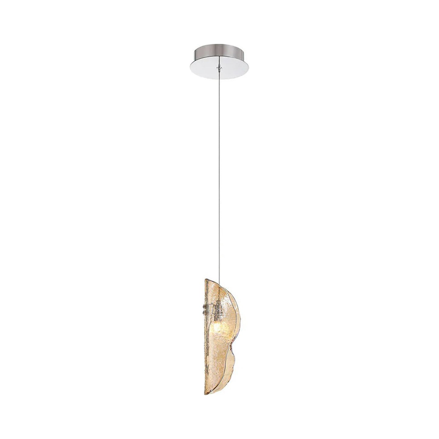 Sorrento Pendant Light in Chrome/Amber.