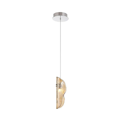 Sorrento Pendant Light in Chrome/Amber.