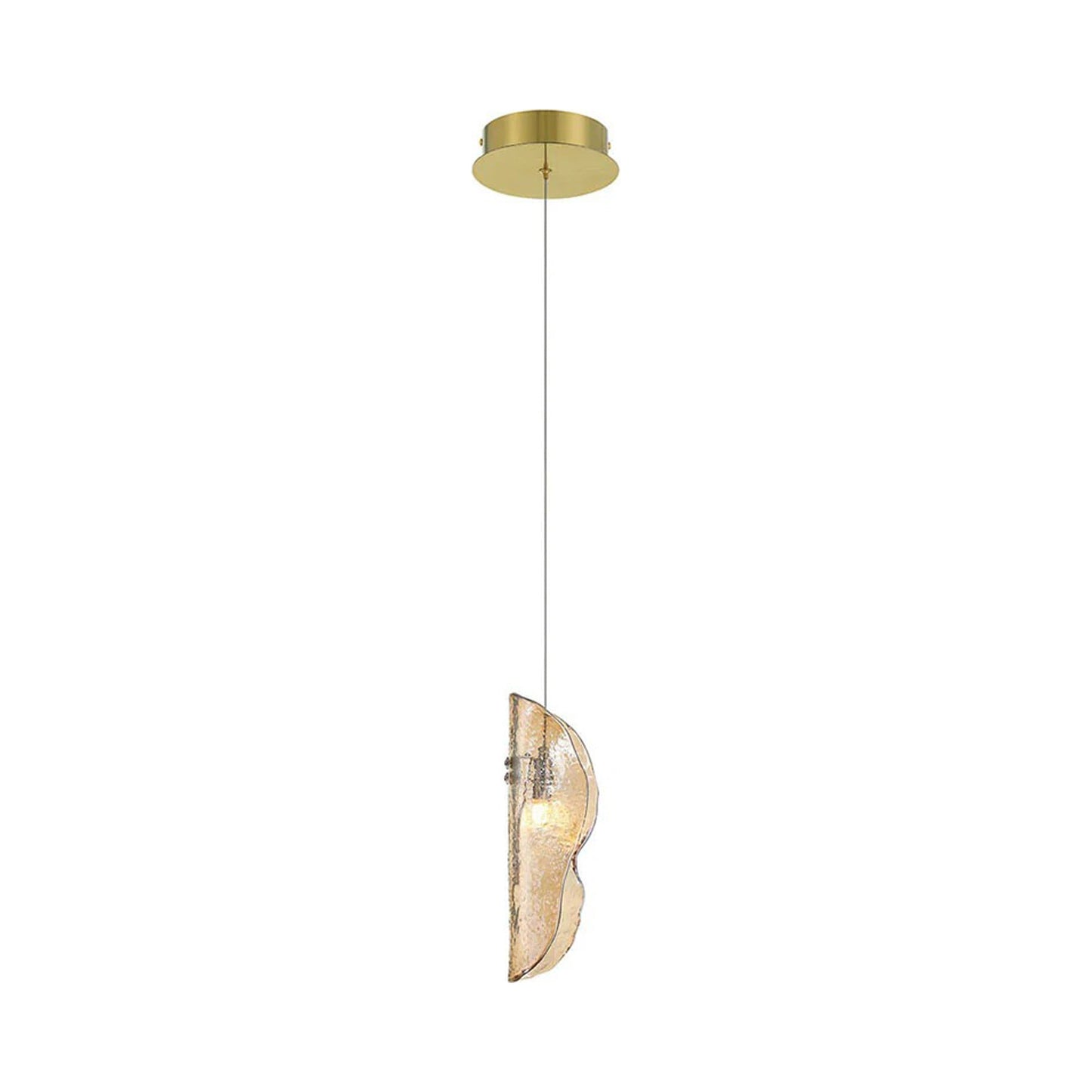 Sorrento Pendant Light in Gold/Amber.